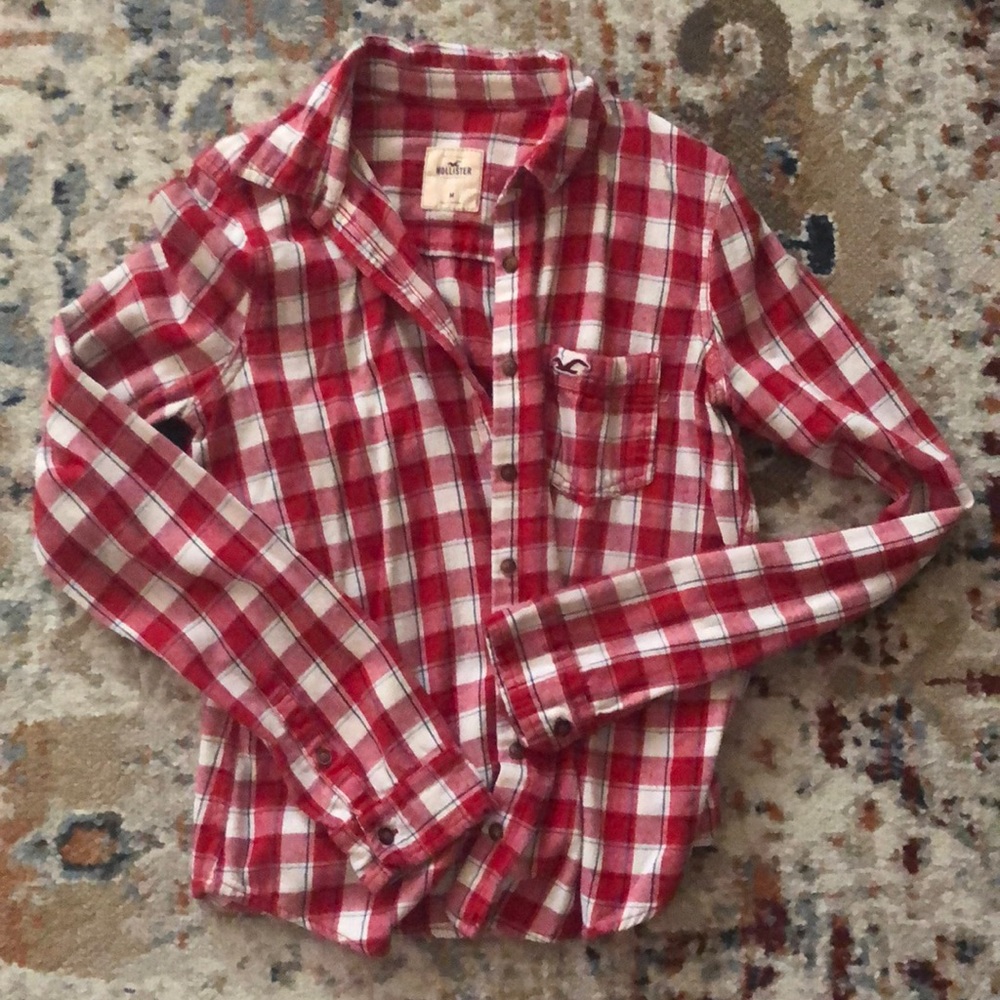 Plaid Hollister longsleeve button-down